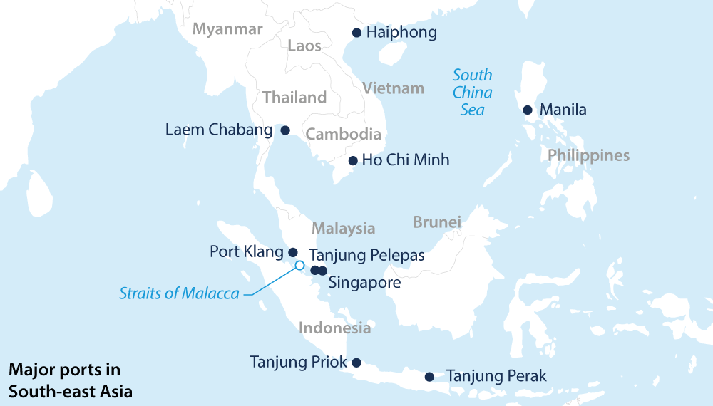 東南アジアの港（国別）