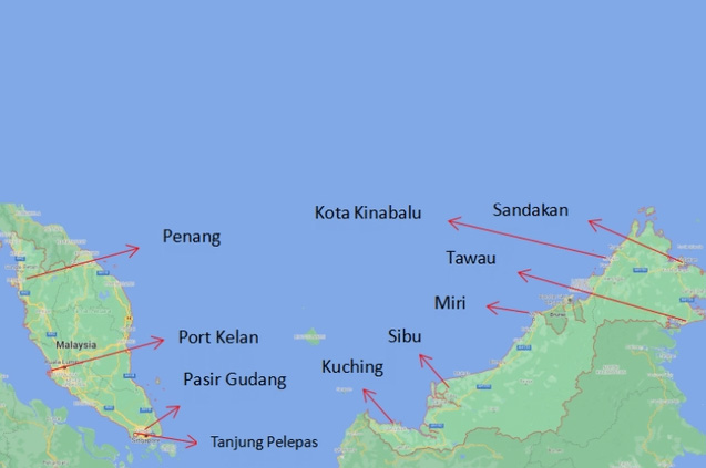 東南アジア・マレーシアの港