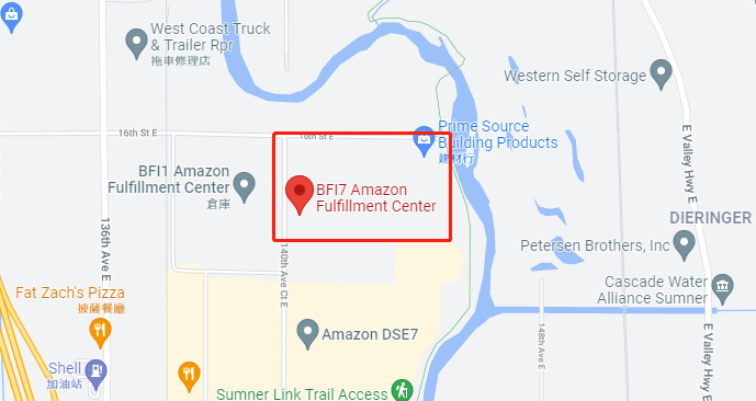 米国西海岸のアマゾン FBA 倉庫の場所 BFI7